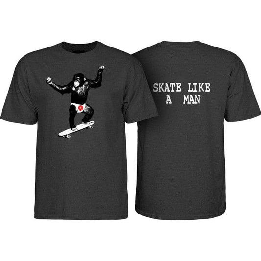 Shirts Powell Peralta Skate Chimp T-Shirt Charcoal Heather Powell Peralta The Groove Skate Shop