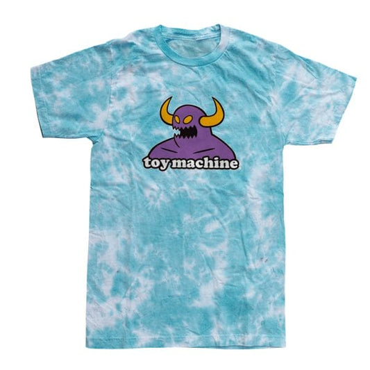 Shirts Toy Machine Monster Tye Dye T-Shirt (Blue) Toy Machine The Groove Skate Shop