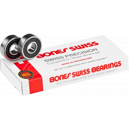 Bearings Bones® Swiss Skateboard Bearings 8 Pack Bones The Groove Skate Shop