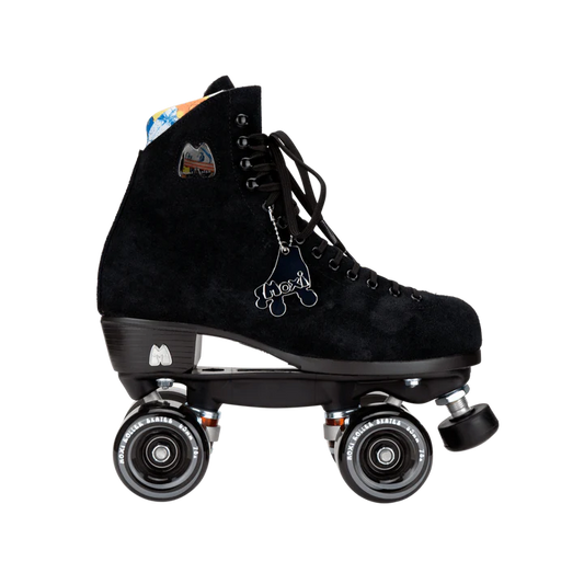 Roller Skates Moxi Lolly Outdoor Complete Roller Skate - Classic Black Suede Moxi The Groove Skate Shop